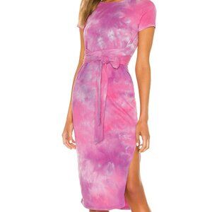 Lovers + Friends (Revolve) - Pink Tie Dye Brooklyn Midi Dress - Size Small
